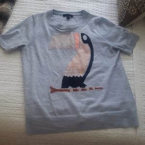 Jcrew toucan lightweight sweater top
